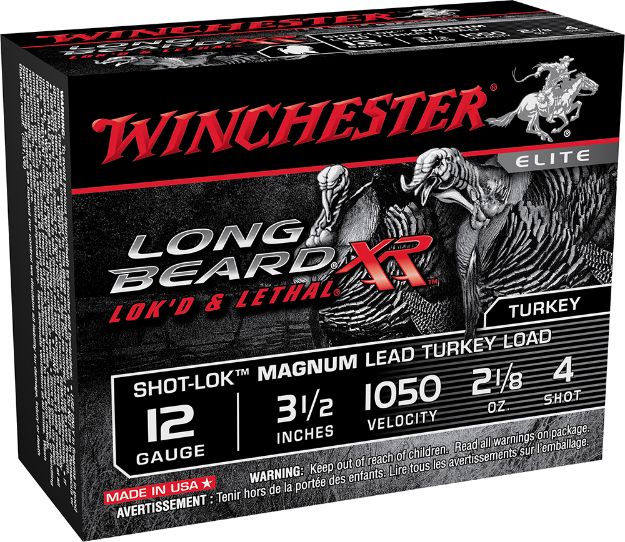 Picture of Winchester Ammo Long Beard Xr Shot-Lok Magnum 12 Gauge 3.50" 2 1/8 Oz 1050 Fps 4 Shot 10 Bx/10 Cs 