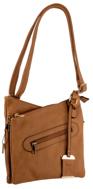 Picture of Bulldog Cross Body Purse W/Holster Tan Leather For Small Autos & Revolvers Ambidextrous Hand 