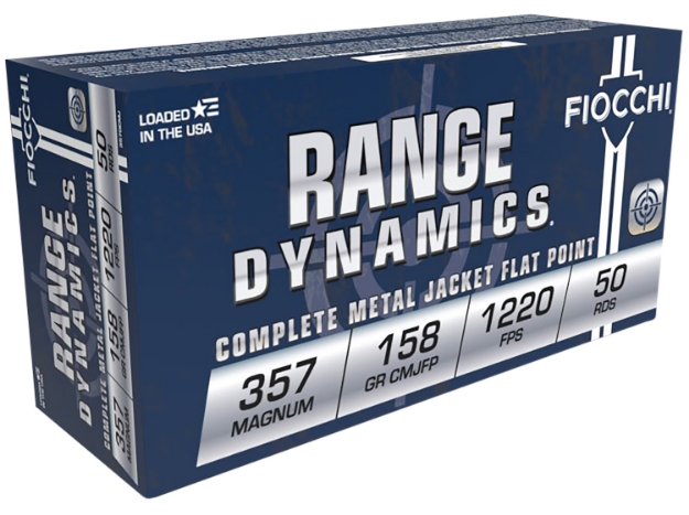 Picture of Fiocchi Range Dynamics Pistol 357 Mag 158 Gr Copper Metal Jacket Flat Point 50 Per Box/ 20 Cs 