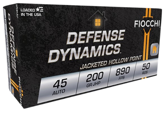 Picture of Fiocchi Defense Dynamics Defense 45 Acp 200 Gr Jacketed Hollow Point (Jhp) 50 Per Box/ 10 Cs 