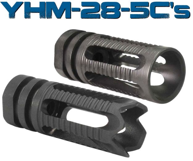 Picture of Yankee Hill Phantom Flash Hider Black Steel With 1/2"-28 Tpi Threads & 2.13" Oal For 5.56X45mm Nato Ar-Platform 