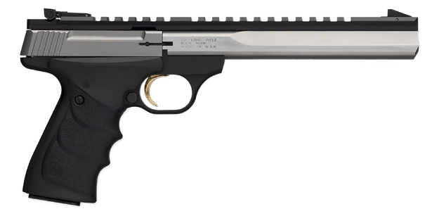 Picture of Browning Buck Mark Contour 22 Lr 10+1 7.25" Contoured Barrel, Matte Stainless Serrated Steel Optic Ready Slide, Matte Black Aluminum Frame, Finger Grooved Black Ultragrip Rx Grip 