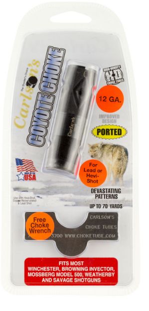 Picture of Carlson's Choke Tubes Coyote 12 Gauge Ported 17-4 Stainless Steel 