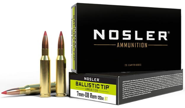 Picture of Nosler Ballistic Tip Hunting 7Mm-08 Rem 120 Gr Spitzer Ballistic Tip (Sbt) 20 Per Box/ 10 Cs 