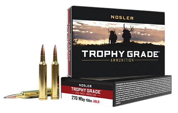 Picture of Nosler Trophy Grade Long-Range Hunting 270 Wthby Mag 150 Gr Nosler Spitzer Accubond-Long Range (Sablr) 20 Per Box/ 10 Cs 