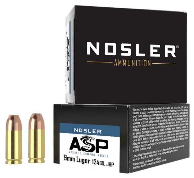 Picture of Nosler Assured Stopping Power Handgun 9Mm Luger 124 Gr Jacketed Hollow Point (Jhp) 20 Per Box/ 20 Cs 