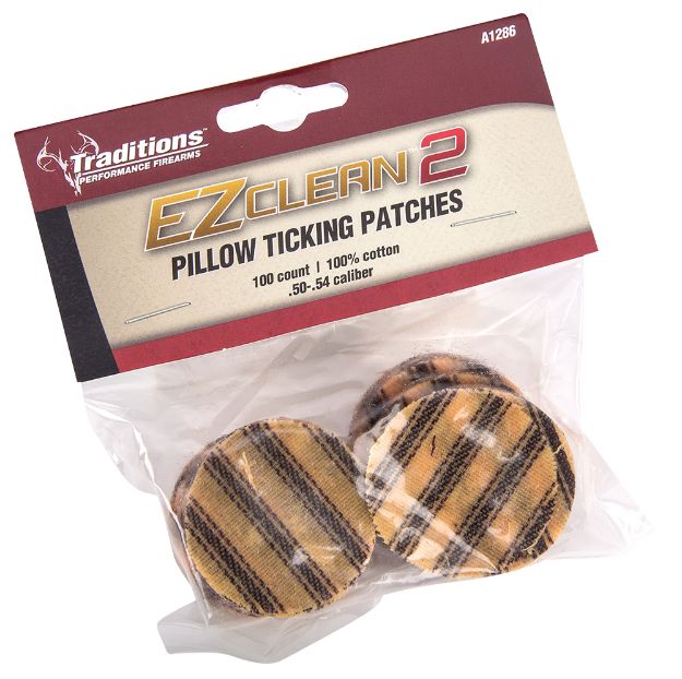 Picture of Traditions Ez Clean 2 Pillow Ticking Patches .50-.54 Cal Cotton 100 Per Pack 