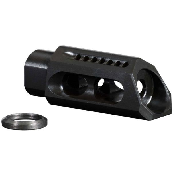 Picture of Yankee Hill Slant Muzzle Brake Black Steel With 5/8"-24 Tpi Threads & 2.75" Oal For 30 Cal Ar-Platform 