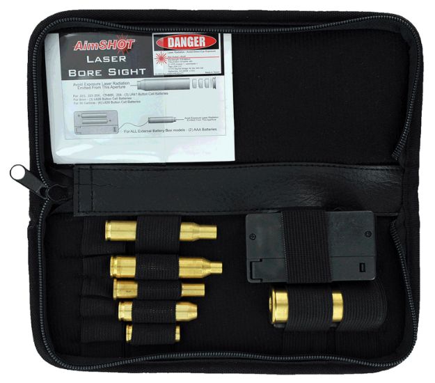 Picture of Aimshot Kt Master Bore Sight Kit Multi-Caliber With 15 Studs & Green Laser 