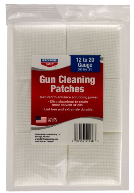 Picture of Birchwood Casey Gun Cleaning Patches 50 Cal/Multi-Gauge 3" Cotton 300 Per Bag 