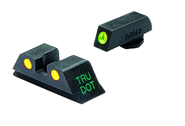 Picture of Meprolight Usa Tru-Dot Black | Green Tritium Front Sight Yellow Tritium Rear Sight Set 