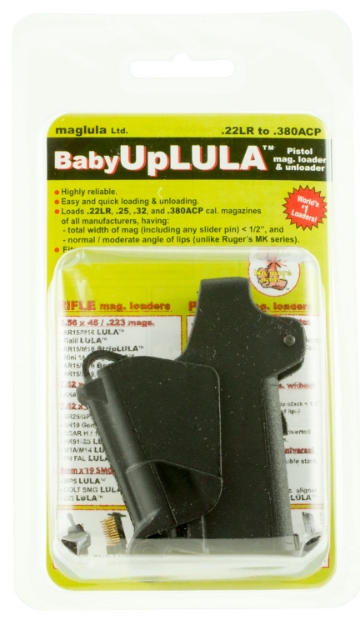 Picture of Maglula Babyuplula Loader & Unloader Single Stack Black Polymer 22 Lr/380 Acp Pistols 