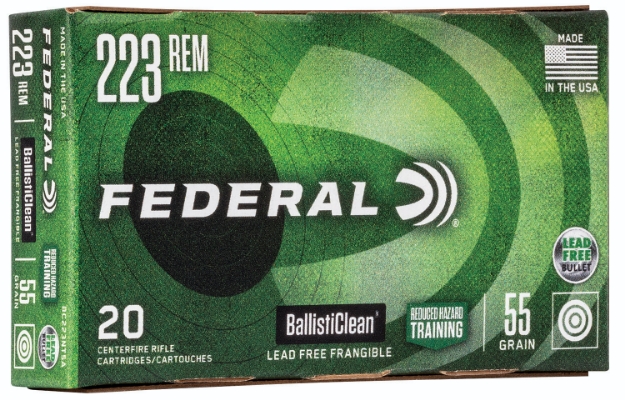 Picture of Federal Ballisticlean Reduced Hazard Training 223 Rem 55 Gr Rht 20 Per Box/ 25 Cs 