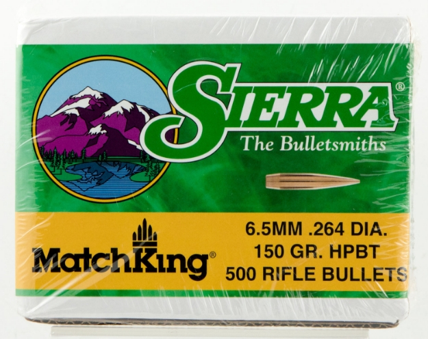 Picture of Sierra Matchking 6.5 Creedmoor .264 150 Gr Hollow Point Boat-Tail (Hpbt) 500 Per Box 