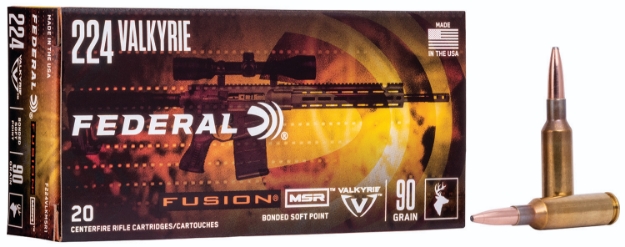 Picture of Federal Fusion Msr Hunting 224 Valkyrie 90 Gr Fusion Soft Point 20 Per Box/ 10 Cs 