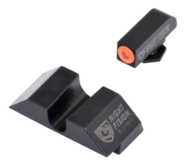 Picture of Night Fision Tritium Night Sights For Glock Black | Green Tritium Orange Ring Front Sight Black Rear Sight 