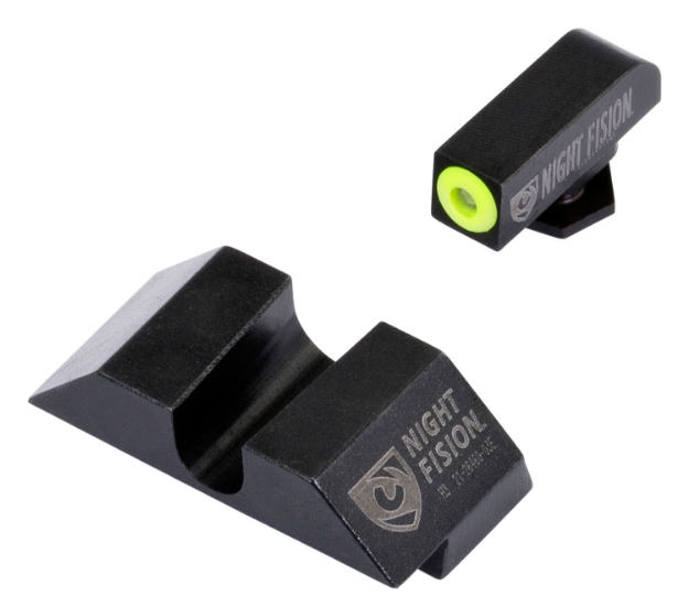 Picture of Night Fision Tritium Night Sights For Glock Black | Green Tritium Yellow Ring Front Sight Black Rear Sight 