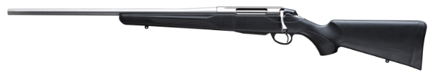 Picture of Tikka T3x Lite 22-250 Rem Caliber With 3+1 Capacity, 22.40" Barrel, Stainless Steel Metal Finish & Black Synthetic Stock Left Hand (Full Size) 