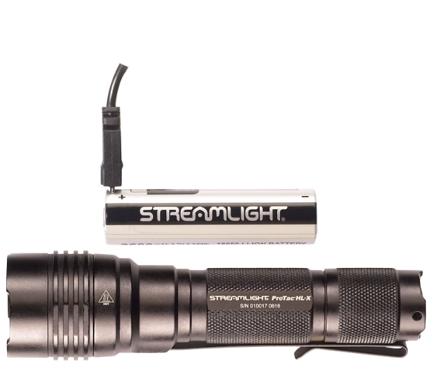 Picture of Streamlight Protac Hl-X Usb Black Anodized Aluminum White Led 65/400/1000 Lumens 330 Meters Range 