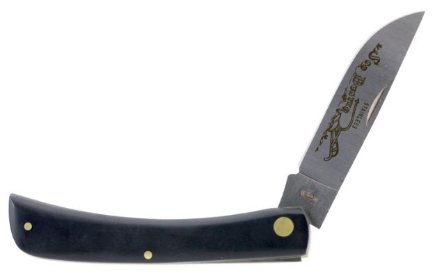 Picture of Case Sod Buster 3.70" Folding Skinner Plain Etched As-Ground Tru-Sharp Ss Blade/Smooth Black Synthetic Handle 