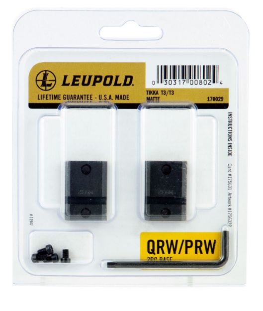 Picture of Leupold Qrw Cross-Slot Base Set Matte Black Tikka T3/T3x 