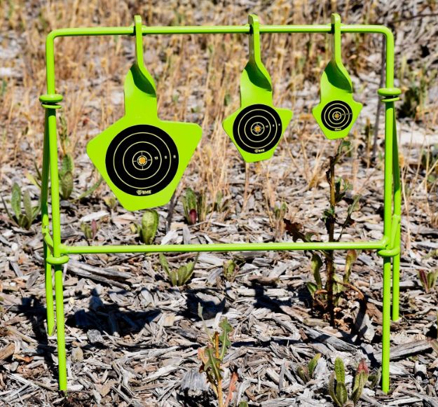 Picture of Sme Spinning Target Handgun Steel Black/Green Bullseye Illustration Impact Enhancement Motion 