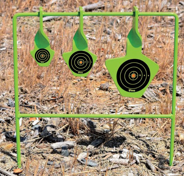 Picture of Sme Spinning Target Rimfire Pistol/Rifle Steel Black/Green Bullseye Illustration Impact Enhancement Motion 