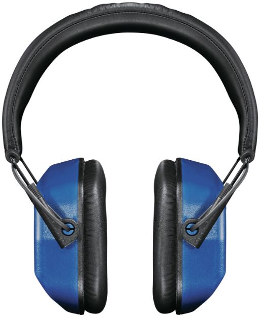 Picture of Champion Targets Vanquish Pro Electronic Hearing Muff Over The Head Blue Ear Cups With Black Headband With Bluetooth For Adults 