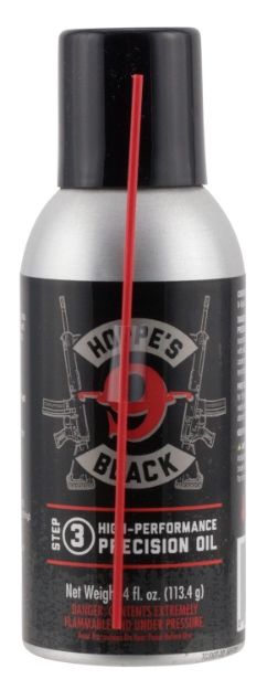 Picture of Hoppe's Black Precision Oil Lubricates And Protects Against Corrosion 4 Oz Aerosol Can With Extension Tube 