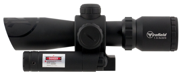 Picture of Firefield Barrage W/Green Laser Matte Black 1.5-5X32mm Illuminated Red/Green Mil-Dot Reticle/Green Laser 