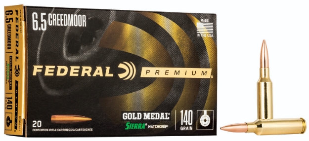 Picture of Federal Premium Gold Medal 6.5 Creedmoor 140 Gr Sierra Matchking Bthp 20 Per Box/ 10 Cs 