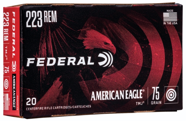 Picture of Federal American Eagle Target 223 Rem 75 Gr Total Metal Jacket (Tmj) 20 Per Box/ 25 Cs 