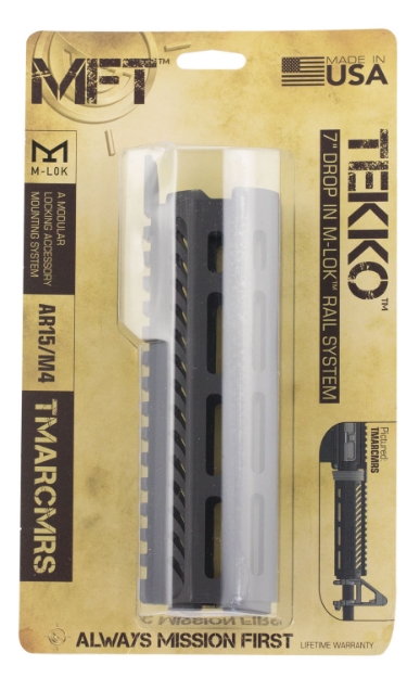 Picture of Mission First Tactical Tekko Rail System Ar-15 Carbine Black Hardcoat Anodized Aluminum 7" M-Lok 