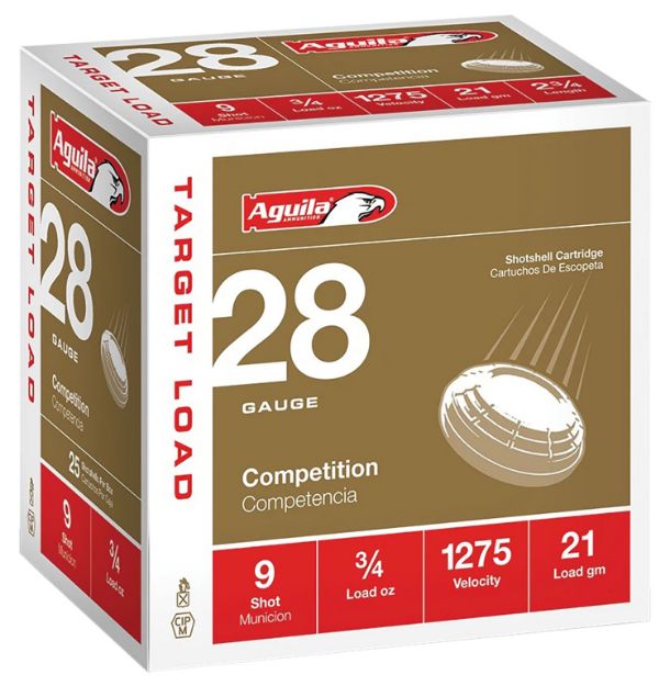 Picture of Aguila Target Load Competition 28 Gauge 2.75" 3/4 Oz 9 Shot 25 Per Box/ 20 Cs 