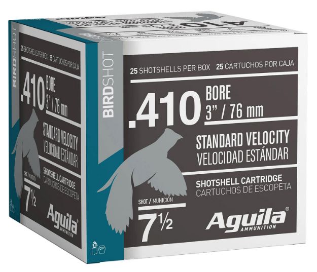 Picture of Aguila Birdshot Standard Velocity 410 Gauge 3" 11/16 Oz 7.5 Shot 25 Per Box/ 10 Cs 