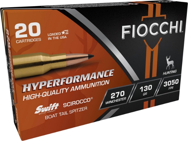 Picture of Fiocchi Hyperformance Hunting 270 Win 130 Gr Swift Scirocco Ii Bonded 20 Per Box/ 10 Cs 