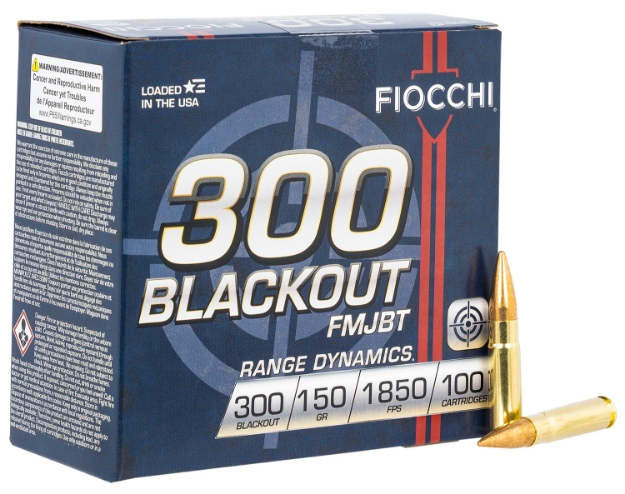 Picture of Fiocchi Range Dynamics Compete 300 Blackout 150 Gr Full Metal Jacket Boat-Tail (Fmjbt) 100/5 Sold As Case 