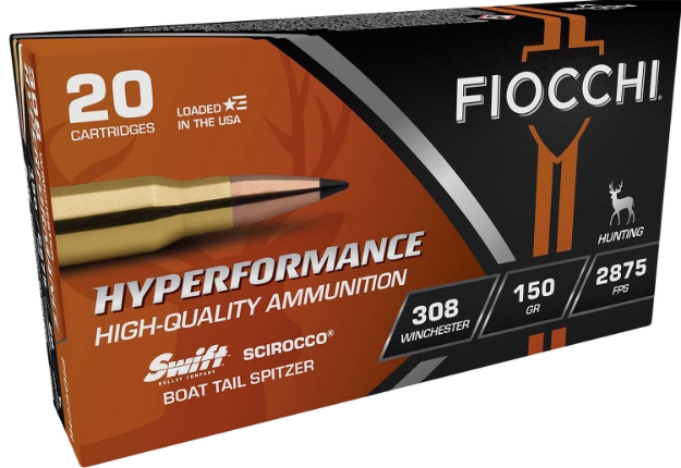 Picture of Fiocchi Hyperformance Hunting 308 Win 150 Gr Swift Scirocco Ii Bonded 20 Per Box/ 10 Cs 