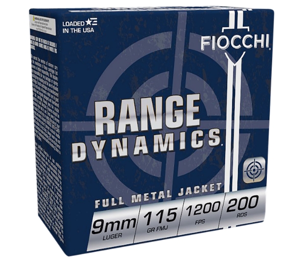 Picture of Fiocchi Range Dynamics Pistol 9Mm Luger 115 Gr Full Metal Jacket (Fmj) 200/5 Sold As Case 