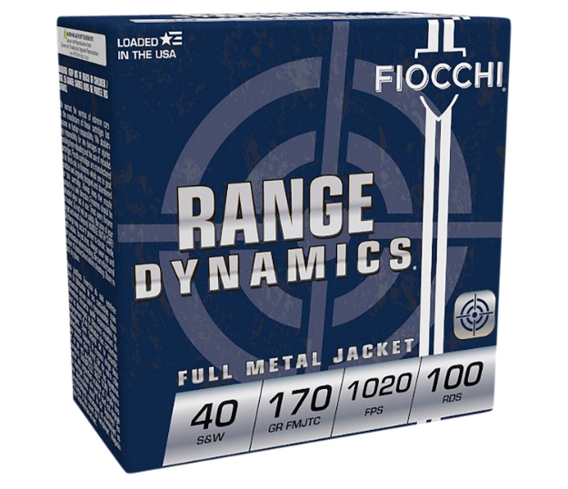 Picture of Fiocchi Range Dynamics Pistol 40 S&W 170 Gr Full Metal Jacket Truncated-Cone (Tcfmj) 100 Per Box/ 10 Cs 