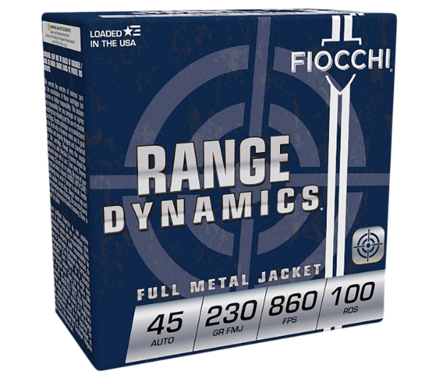 Picture of Fiocchi Range Dynamics Pistol 45 Acp 230 Gr Full Metal Jacket (Fmj) 100 Per Box/ 5 Cs 