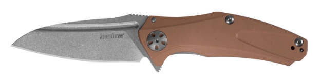 Picture of Kershaw Natrix Xs 2.75" Folding Drop Point Plain Stonewashed D2 Steel Blade Copper Handle Includes Pocket Clip 