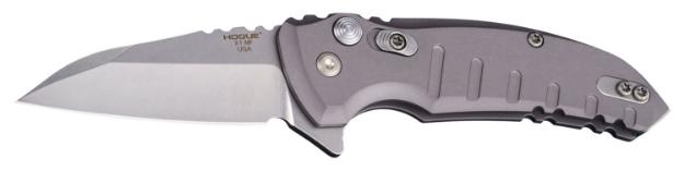 Picture of Hogue X1 Microflip 2.75" Folding Wharncliffe Plain Tumble Polish Tumble Polish Cpm 154 Ss Blade/Matte Gray Anodized Aluminum Handle Includes Pocket Clip 