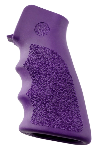 Picture of Hogue Overmolded Grip Cobblestone Purple Rubber With Finger Grooves For Ar-15, M16 