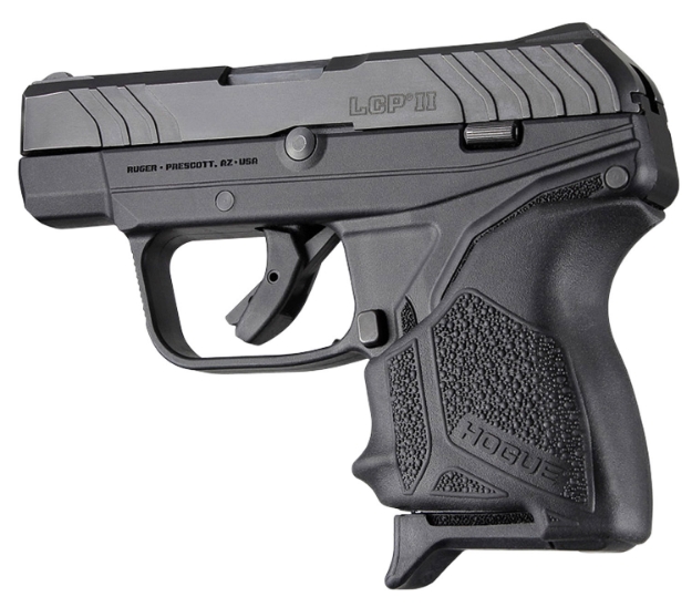 Picture of Hogue Handall Beavertail Grip Sleeve Made Of Rubber With Textured Black Finish For Ruger Lcp Ii 