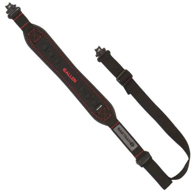 Picture of Allen Vapor Sling Made Of Black With Red Accents Nylon Webbing & Baktrak Back With Adjustable Design & Swivels For Rifles 