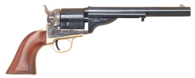 Picture of Cimarron 1872 Open Top Navy 38 Special/38 Long Colt 6Rd 7.50" Blued Barrel & Cylinder, Wide Front Sight, Color Case Hardened Steel Frame, 1851 Navy-Sized Walnut Grip 