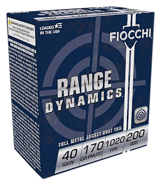 Picture of Fiocchi Range Dynamics Pistol 40 S&W 170 Gr Full Metal Jacket Truncated-Cone (Tcfmj) 200/5 Sold As Case 