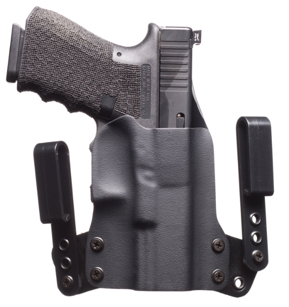 Picture of Blackpoint Mini Wing Iwb Black Kydex/Leather Belt Clip Fits S&W M&P Shield 