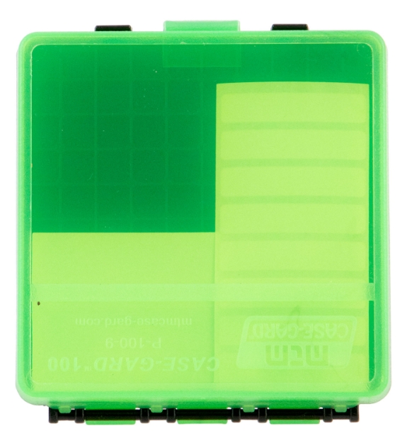 Picture of Mtm Case-Gard Case-Gard P-100 Multi-Caliber Handgun Clear Green Polypropylene 100Rd 